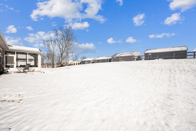 view of snowy yard