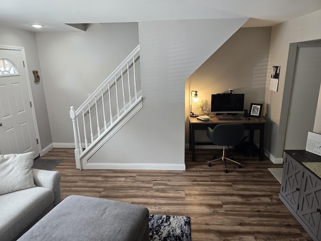 7013 Curtis Way Unit 7013, Florence, KY 41042 - home office with dark wood-style floors and baseboards