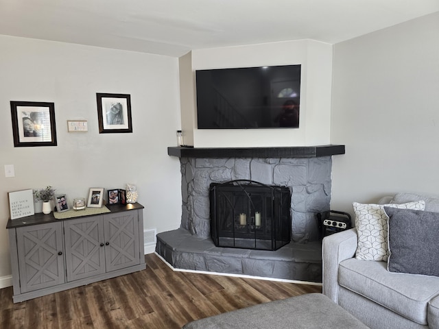 7013 Curtis Way Unit 7013, Florence, KY 41042 - living area with wood finished floors and a fireplace