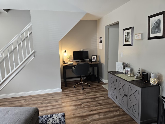7013 Curtis Way Unit 7013, Florence, KY 41042 - office area with dark wood-style flooring and baseboards