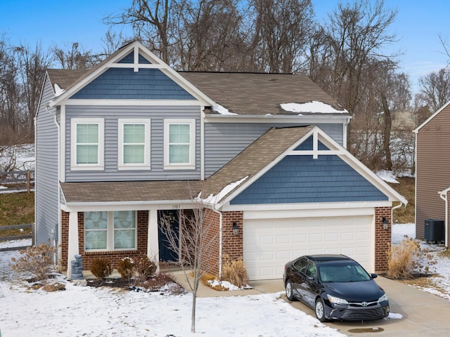 view of front of property featuring central AC