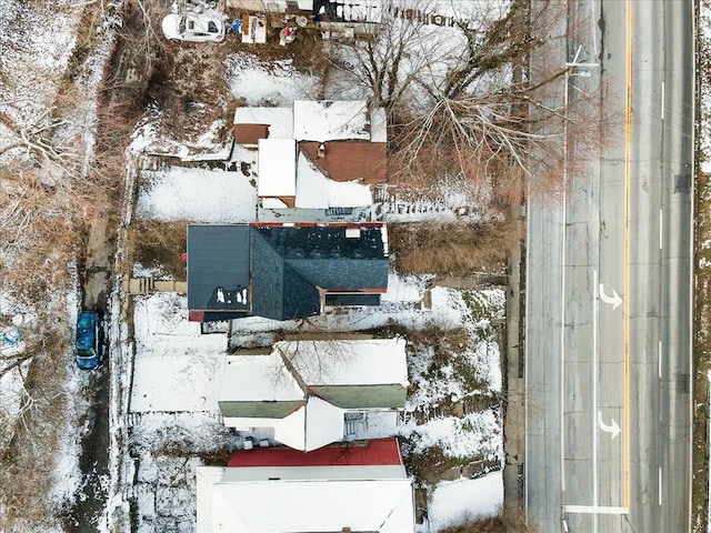 view of snowy aerial view