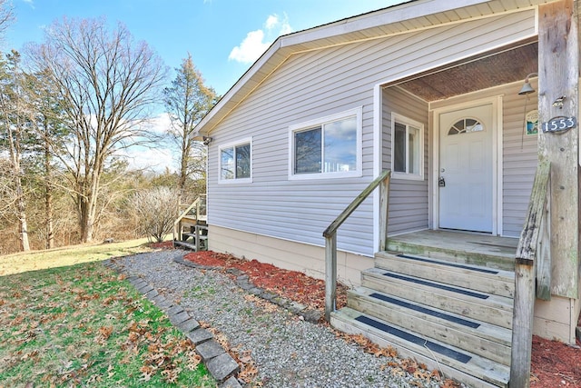 view of doorway to property