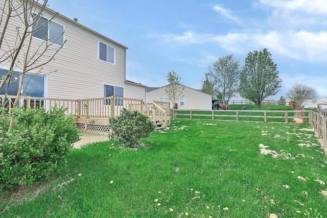 2041 Lafitte Ct, Union, KY 41091 - view of yard featuring fence and a wooden deck