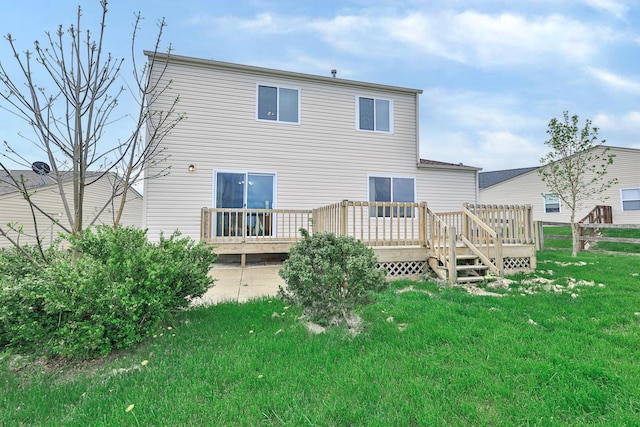 2041 Lafitte Ct, Union, KY 41091 - rear view of property with a deck and a lawn