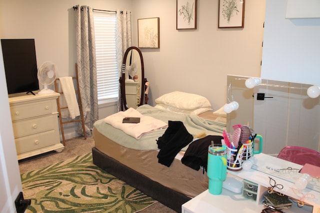 view of carpeted bedroom