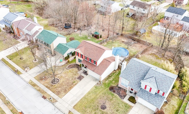 birds eye view of property featuring a residential view