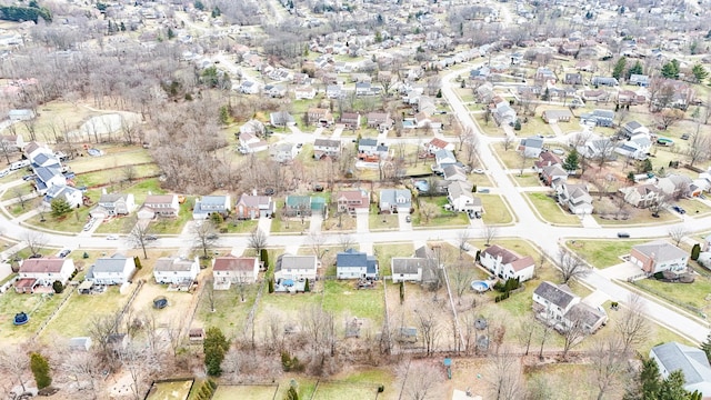 bird's eye view featuring a residential view