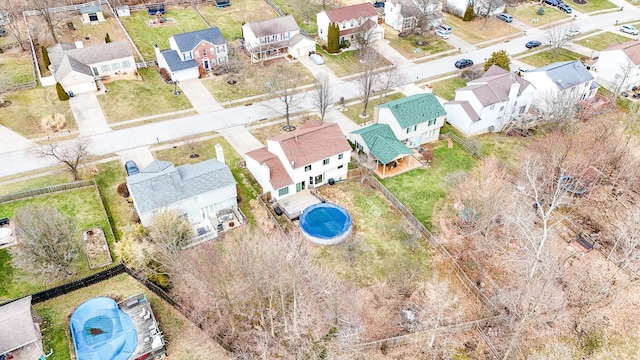 birds eye view of property featuring a residential view