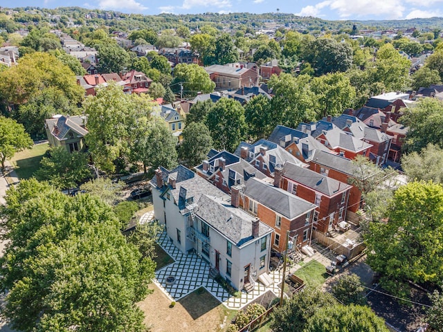 drone / aerial view with a residential view