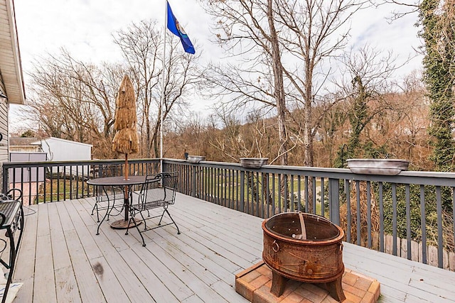 view of wooden deck