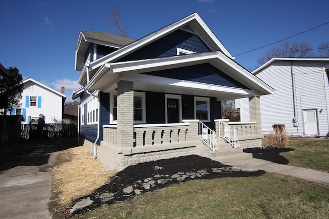 bungalow with covered porch