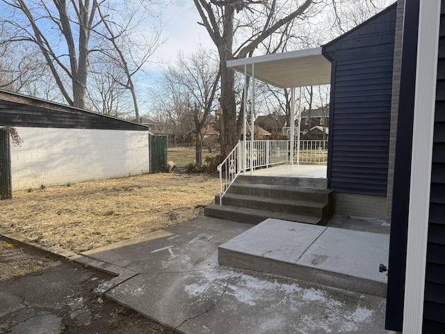 view of yard with a porch