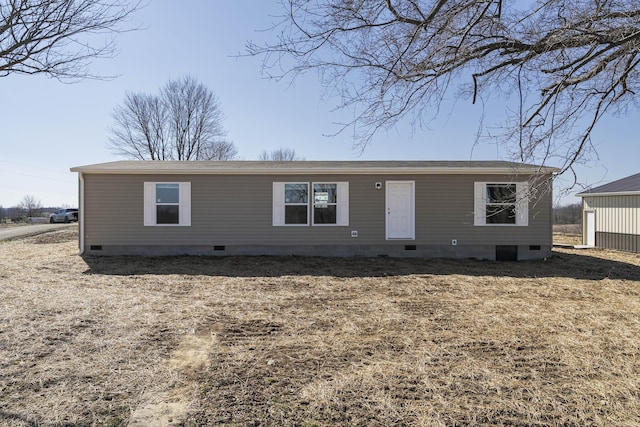 manufactured / mobile home with crawl space