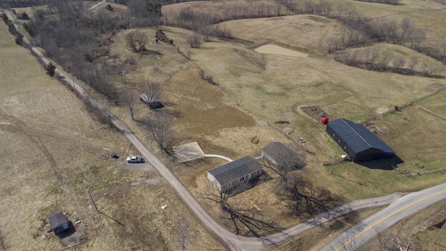 aerial view with a rural view