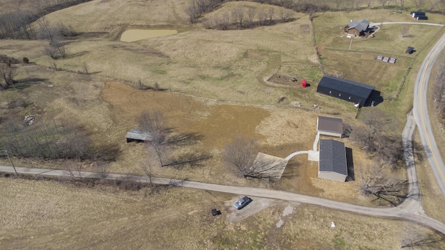 drone / aerial view with a rural view