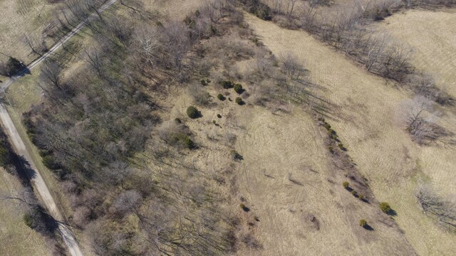 aerial view featuring a rural view