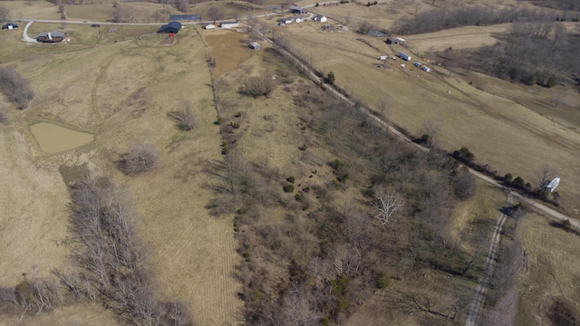 drone / aerial view with a rural view