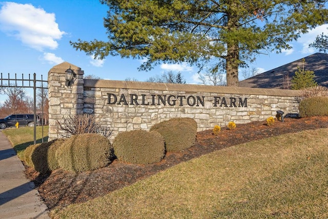 view of community sign