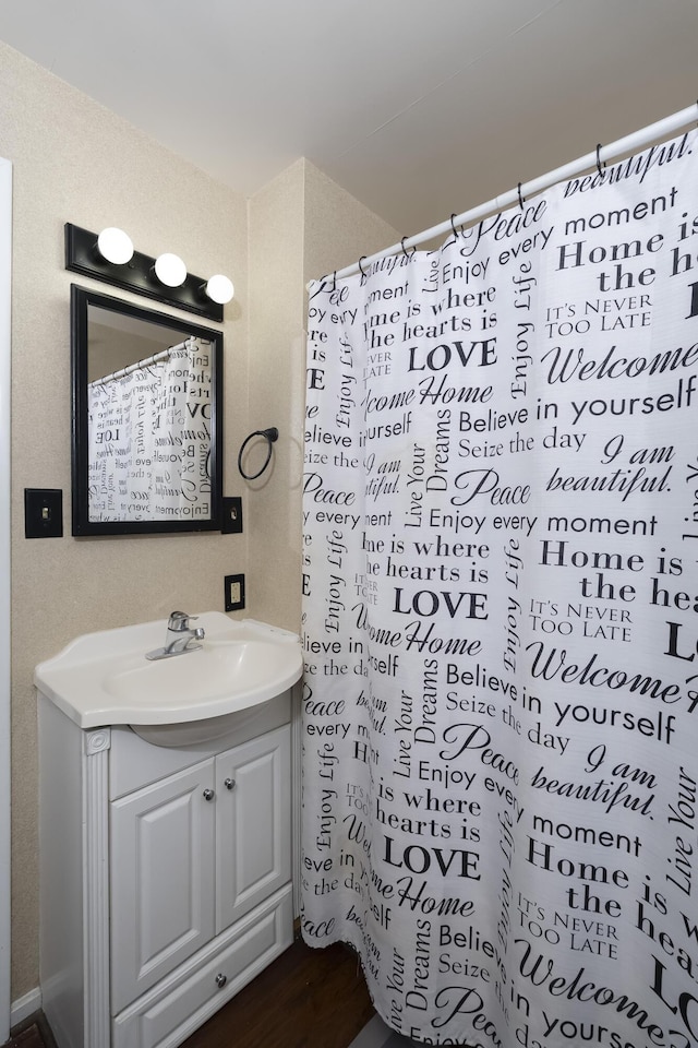 bathroom featuring vanity