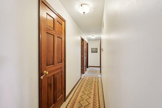 hallway with baseboards