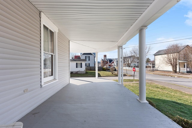 view of patio / terrace with a residential view