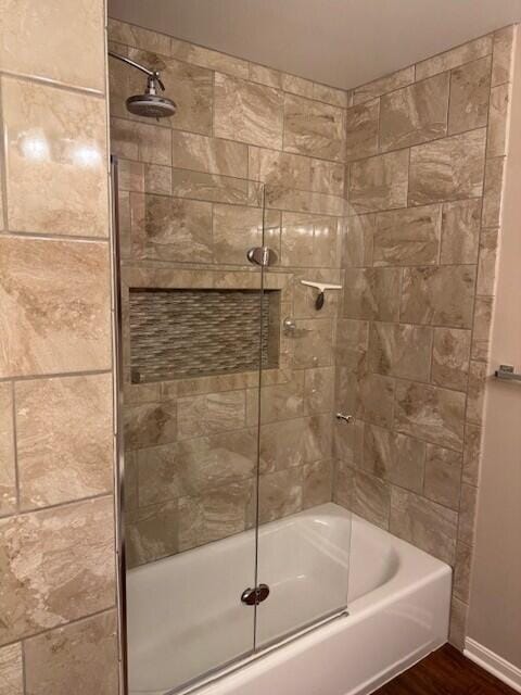 bathroom featuring wood finished floors