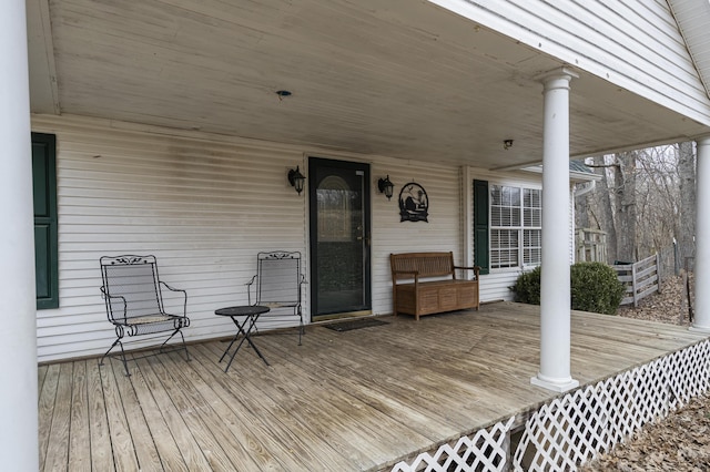 view of wooden terrace