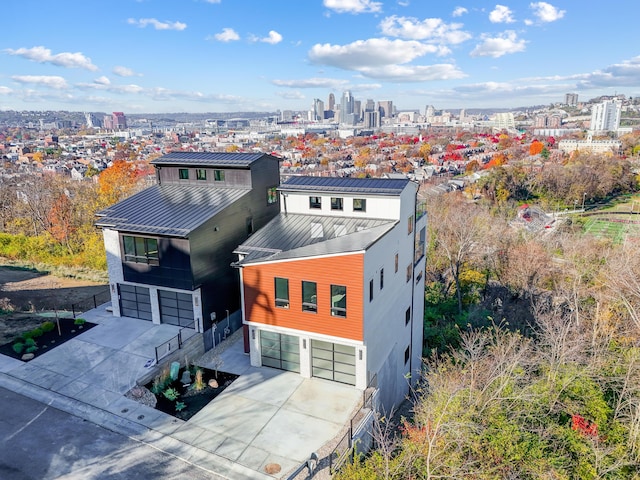 bird's eye view featuring a city view