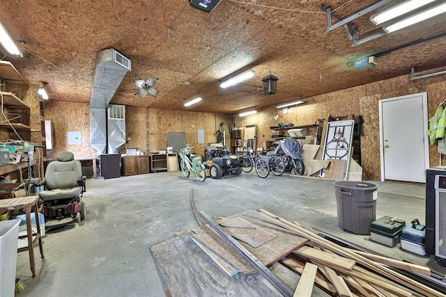 garage with visible vents