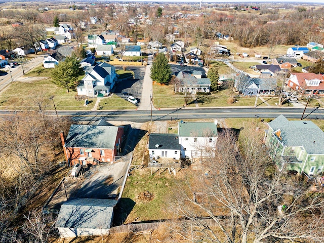 aerial view with a residential view