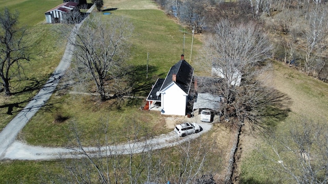 bird's eye view with a rural view