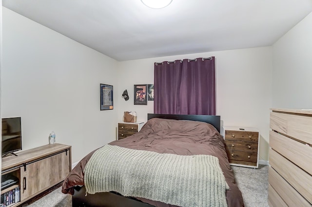 bedroom featuring carpet