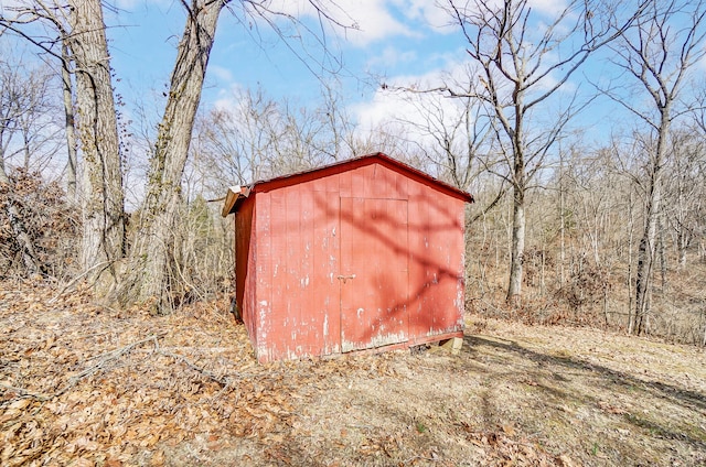 view of shed