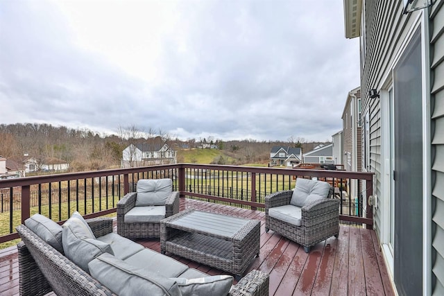 deck with outdoor lounge area