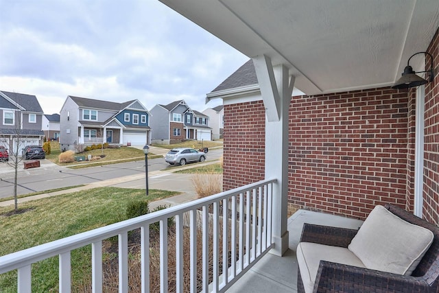 balcony with a residential view