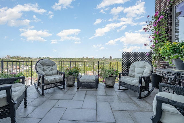 view of patio with an outdoor living space