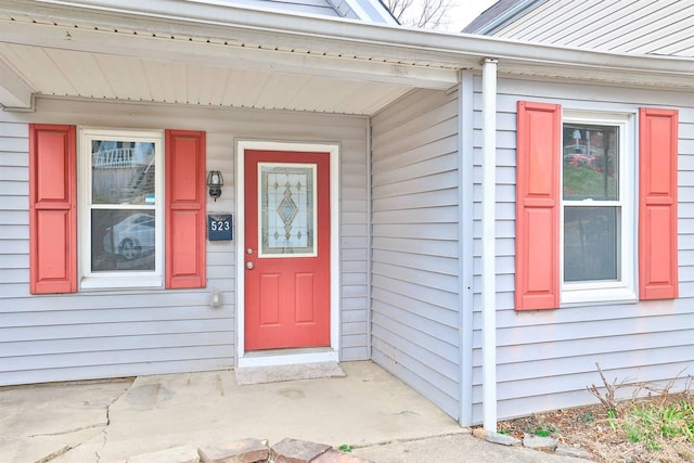 view of doorway to property