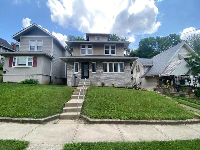 1307 Highway Ave, Covington, KY 41011 - traditional style home with stone siding and a front yard