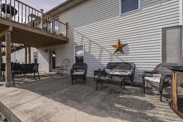 view of patio / terrace with an outdoor hangout area