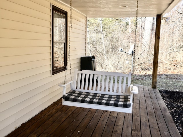 view of wooden deck