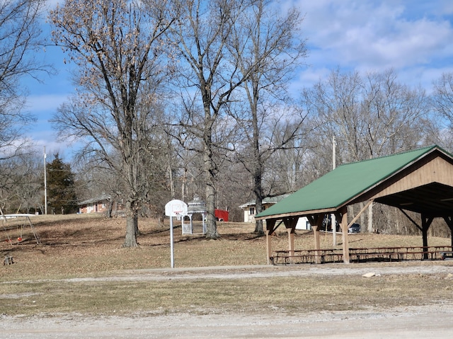 view of property's community with a gazebo