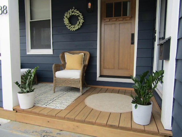 view of doorway to property