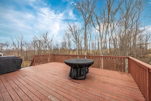 view of wooden deck