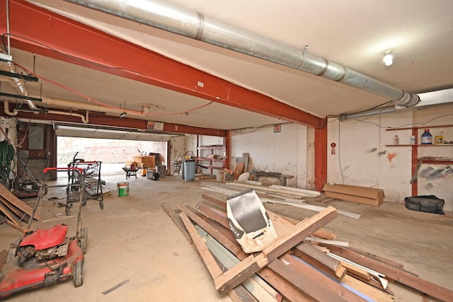 interior space featuring concrete flooring