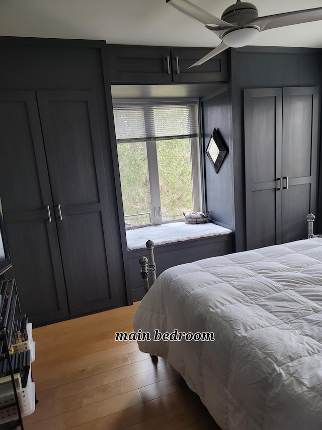 bedroom with wood finished floors