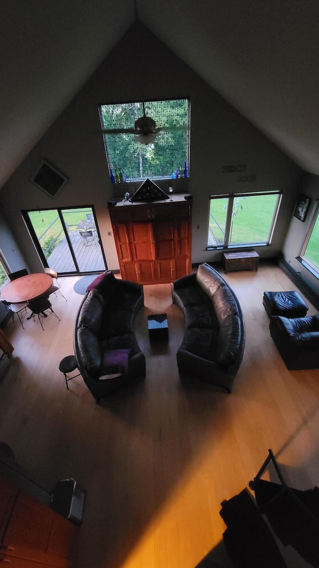 5433 Mary Ingles Hwy, Foster, KY 41043 - living room with vaulted ceiling and wood finished floors