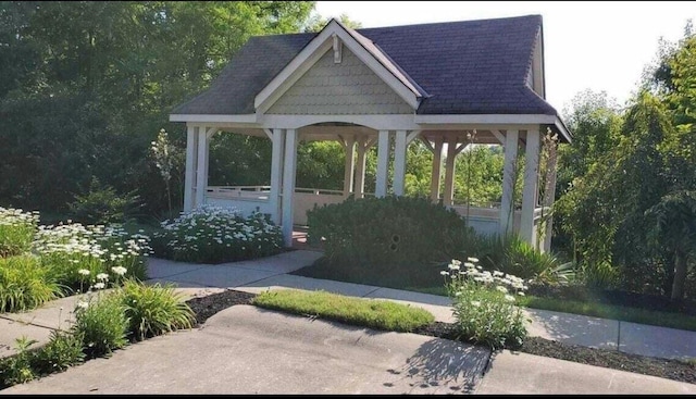 view of community featuring a gazebo