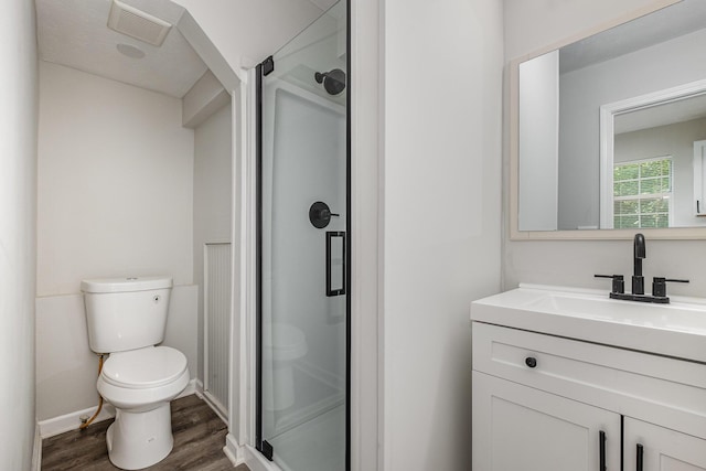29 Race St, Dry Ridge, KY 41035 - full bathroom with wood finished floors, a shower stall, and vanity