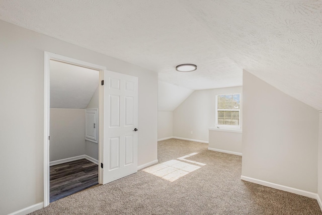 29 Race St, Dry Ridge, KY 41035 - additional living space featuring carpet floors, lofted ceiling, and a textured ceiling